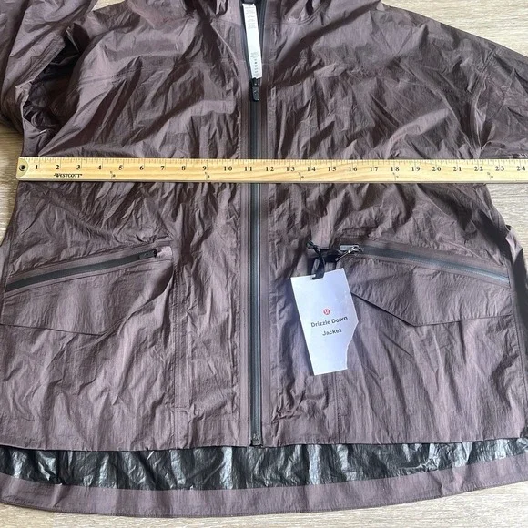 Lululemon Drizzle Down Jacket Women's Purple Brown 12 Vent Discontinued NWT